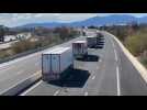 Colère des agriculteurs espagnols : l'A9 transformée en aire de stockage des camions dans les Pyrénées-Orientales