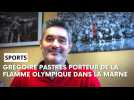 Grégoire Pastres porteur de la flamme olympique dans la Marne