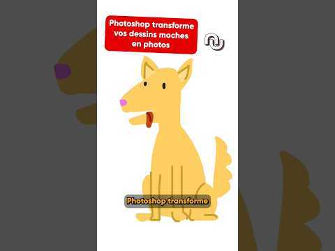 TUTO : Transformer un dessin en photo sur Photoshop #shorts
