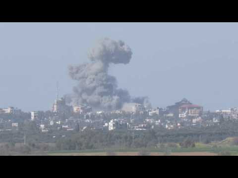 Clouds of smoke over southern Gaza