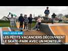Les petits vacanciers découvrent le skate-park de Virey-sous-Bar avec un moniteur