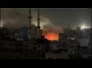 Heavy smoke after night strike on Gaza's Rafah