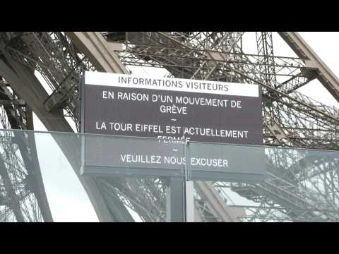 Paris Eiffel Tower closed due to strike