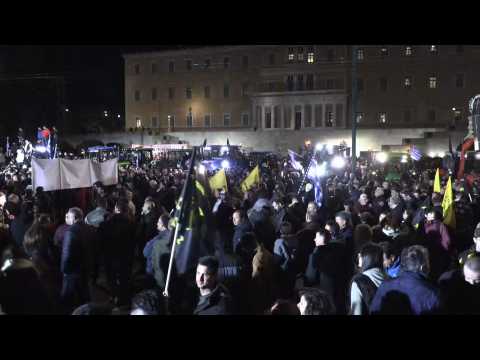 Greek farmers demonstrate in Athens, demanding financial aid