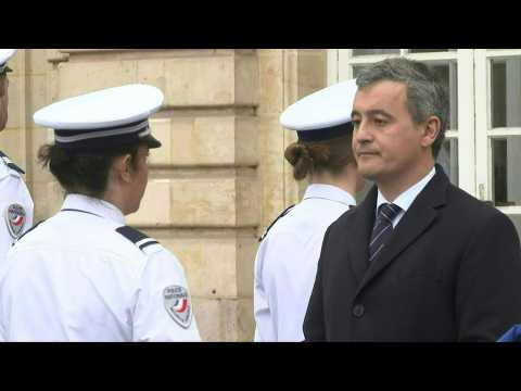 French Interior Minister gives medals to officers who stopped attacker in Arras