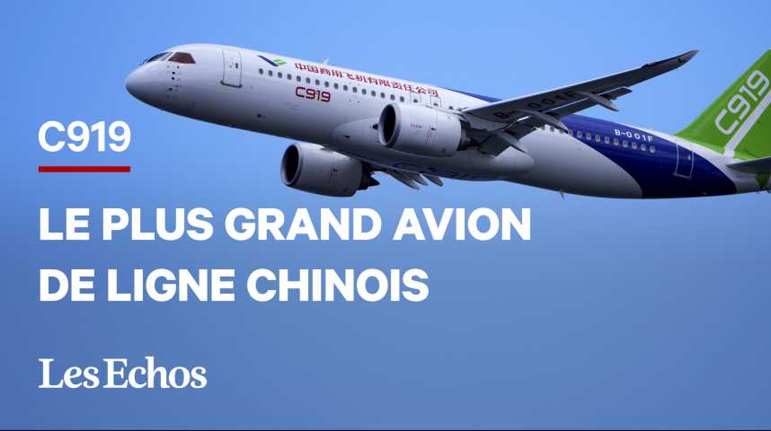 Illustration pour la vidéo L’avion de ligne chinois C919 fait son show pour la première fois à l’international