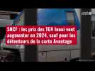 VIDÉO. SNCF : les prix des TGV Inoui vont augmenter en 2024, sauf pour les détenteurs de l