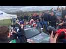 Rallye du Touquet : arrivée du vainqueur Léo Rossel