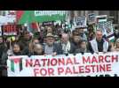Pro-Palestinian protesters march through London