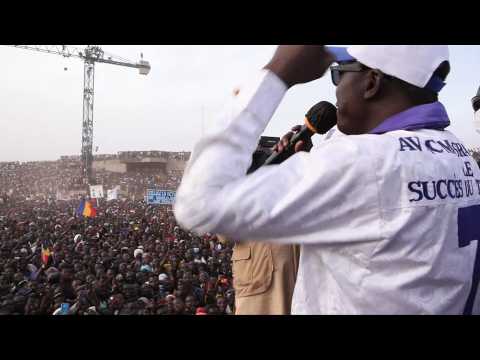 Chad presidential hopeful Masra addresses mass of supporters at campaign rally
