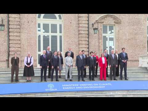 G7 environment ministers pose for photo at climate talks in Italy