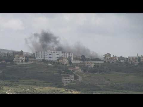 Smoke rises after Israeli strike on south Lebanon
