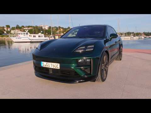 The new Porsche Macan Turbo Design Preview in Racing Green