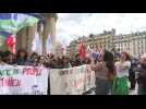 Young pro-Palestinian protesters rally at Paris' Pantheon