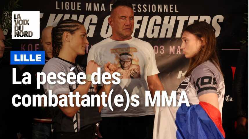 La pesée des combattants MMA à Euralille - La Voix du Nord Vidéos