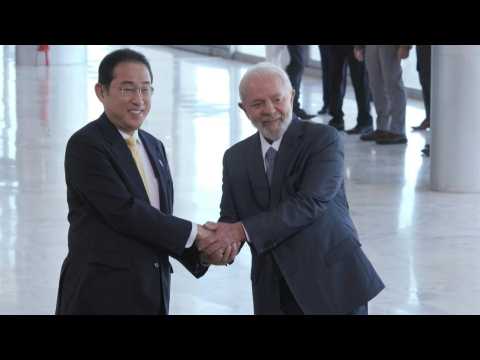 Brazil's Lula welcomes Japan's Prime Minister Kishida in Brasilia