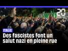 Italie : Plusieurs centaines de fascistes font un salut nazi en pleine rue à Milan #shorts