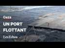Les premières images du port flottant construit par les Etats-Unis au large de Gaza