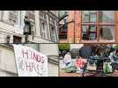 New York: Images of Columbia campus after activists seized building