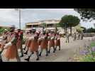 Défilé des légionnaires du 1er Reg à Laudun-L'ardoise pour le 161e anniversaire Camerone