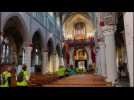 Urban Trail de Calais : les participants à la découverte de l'église du Sacré-CSur sous le son de l'orgue