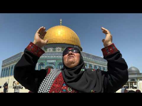 Muslims at Al-Aqsa perform last Ramadan Friday prayers