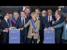 President Macron inaugurates Olympic Aquatics Centre