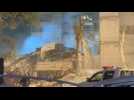 Smouldering debris at site of deadly Israeli strikes on Iran consulate