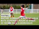 Rachel Corboz et Amandine Miquel évoquent le doublé inscrit par la milieu de terrain du Stade de Reims face à Bordeaux