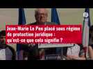 VIDÉO. Jean-Marie Le Pen placé sous régime de protection juridique : qu'est-ce que cela si