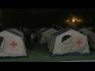 Relief tents installed in the wake of deadly Taiwan earthquake