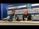Conférence de presse d'après match de Lilian Laslandes et Michel Moretti, entraîneurs du SC Bastia