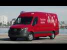 The all-new Mercedes-Benz eSprinter in Red Driving Video
