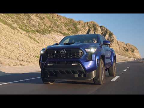 2024 Toyota Tacoma TRD Sport in Blue Crush Metallic Driving Video