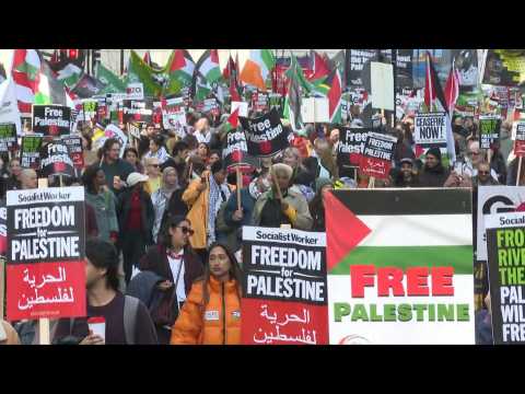London: pro-Palestinian rally calls for Gaza ceasefire