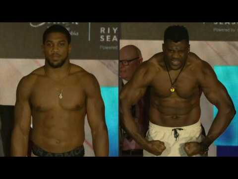Joshua and Ngannou weigh in on eve of Riyadh clash