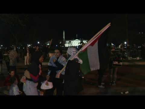 Dozens gather at White House to protest war in Gaza ahead of State of the Union speech
