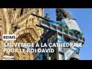 La statue du roi David à Reims part en restauration
