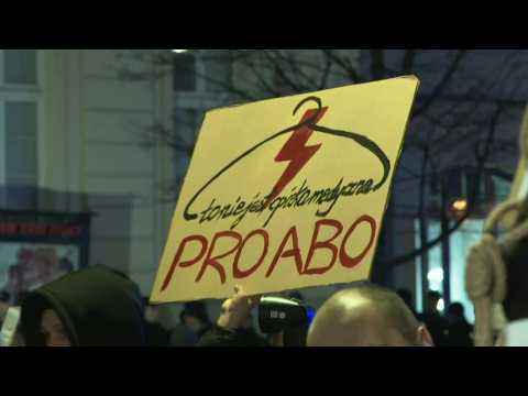 Poles rally in capital Warsaw for International Women's Day