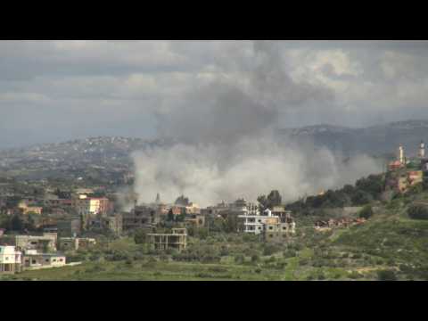 Smoke billows after Israeli strike on south Lebanon