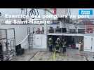 Les pompiers du groupe exploration longue durée s'entraînent au port de Saint-Nazaire