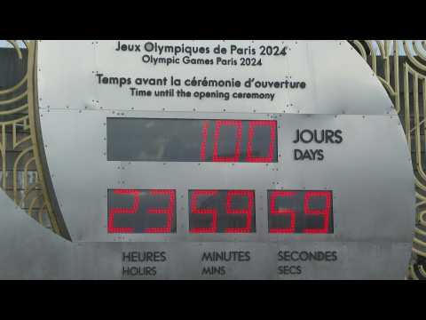 In Paris, Olympic countdown clock shows 100 days until Games