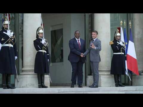 France's Macron receives his Central African counterpart