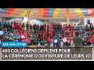 400 collégiens défilent à Aix-en-Othe pour la cérémonie d'ouverture de leurs Jeux olympiques
