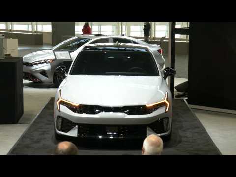 The new 2025 Kia K5 at 2024 Chicago Auto Show Press Conference