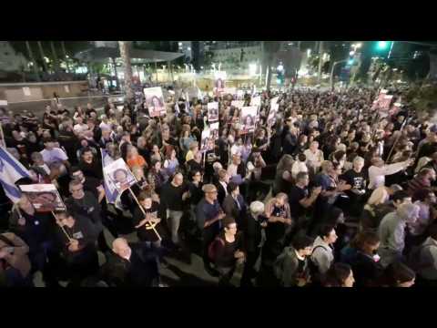 Israelis rally in Tel Aviv for release of hostages in Gaza