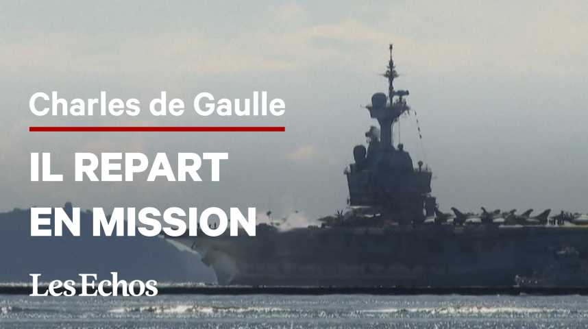 Illustration pour la vidéo Le porte-avions Charles de Gaulle repart en opérations après des mois de travaux