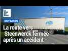 La route entre Estaires et Steenwerck fermée après un accident