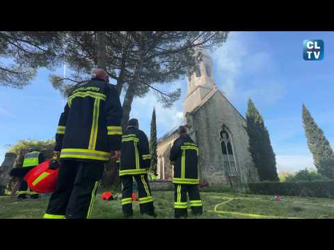 Un incendie ravage l'église de 1860 de Bioussac (Charente)