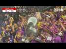 Hand : les joueurs fêtent la victoire de Nantes avec leurs supporters